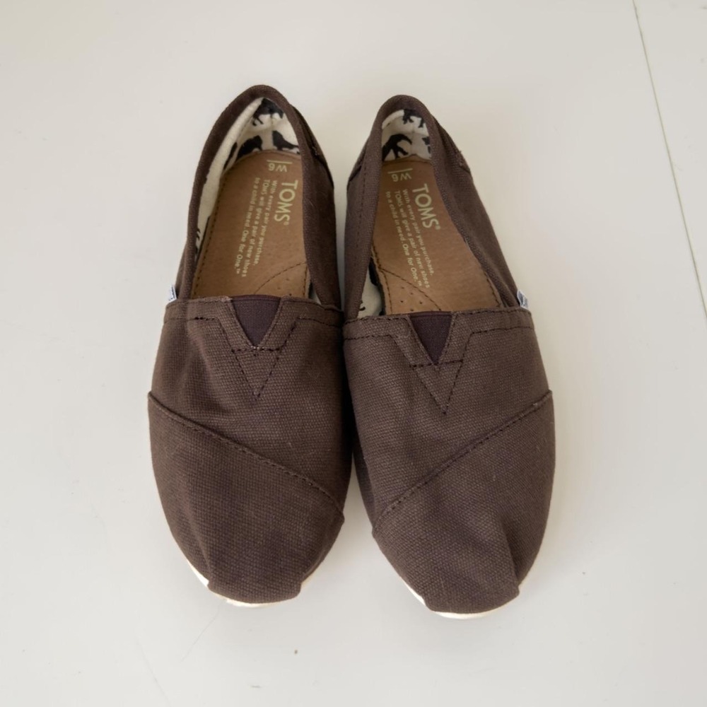 2010s Boho Minimalist Twee Toms Earthy Canvas Espadrilles Size 6